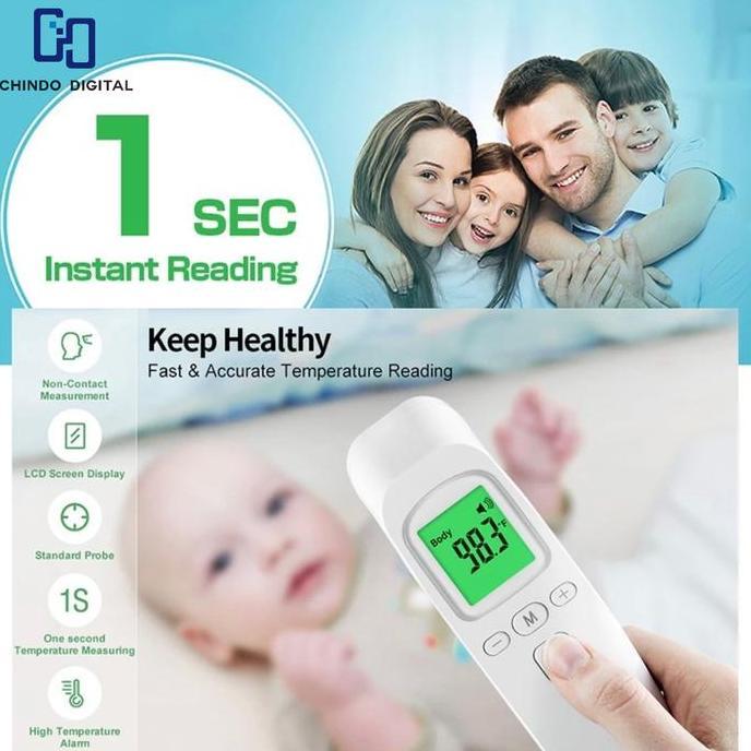 Jual Capslock- Thermogun Termometer Suhu Tubuh Digital Termometer ...