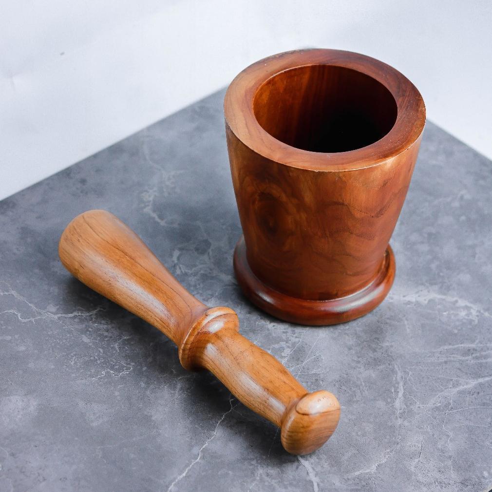 Jual Suradi Lumpang + Alu Kayu Jati/ Wooden Lumpang Grosir | Shopee ...