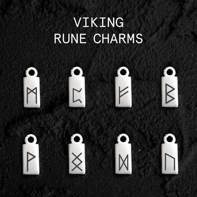 Jual Arna Archive Viking Rune Nordic Rectangle Charm for Bracelet or ...