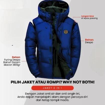 Jual Eiger Official Jaket Anti Air Tebal Pria Wanita Waterproof