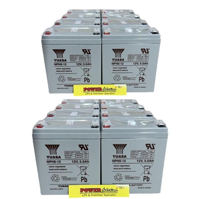 Jual BATERAI RBC140 for UPS APC. 16X YUASA 12V 5 AH Murah | Shopee ...