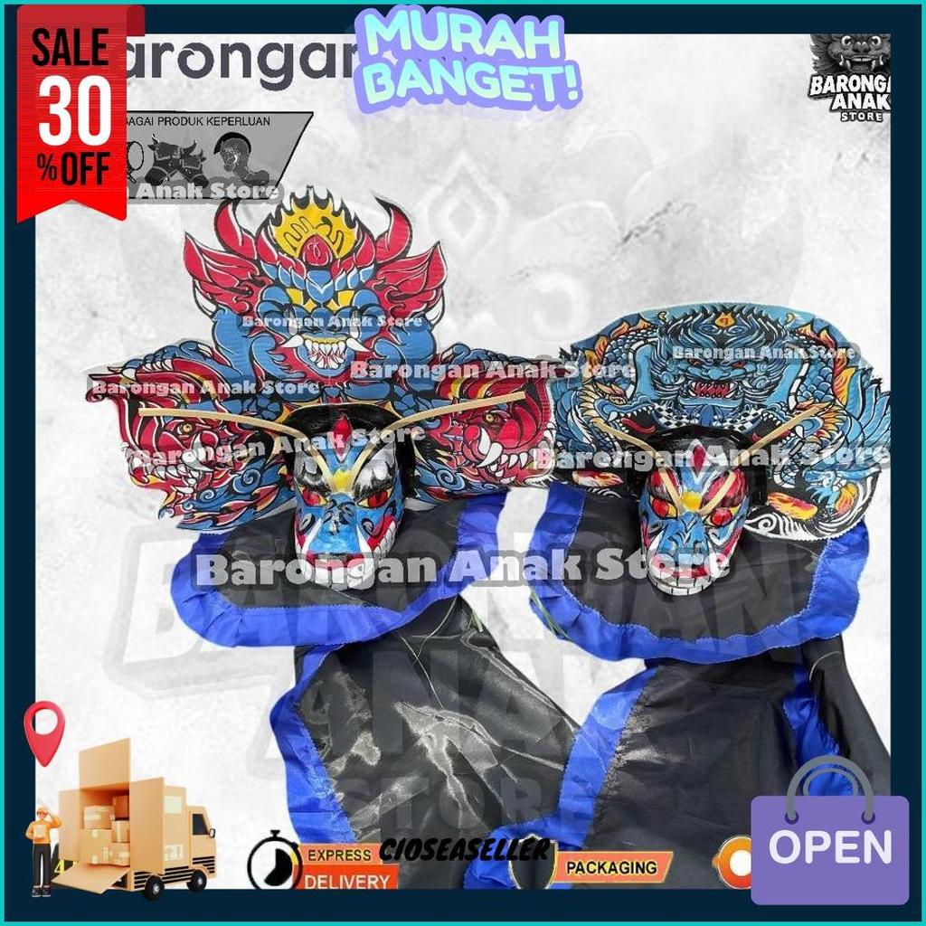 Jual Barongan Anak Store Mainan Tradisional Spon Devil Jumbo Merah Biru ...