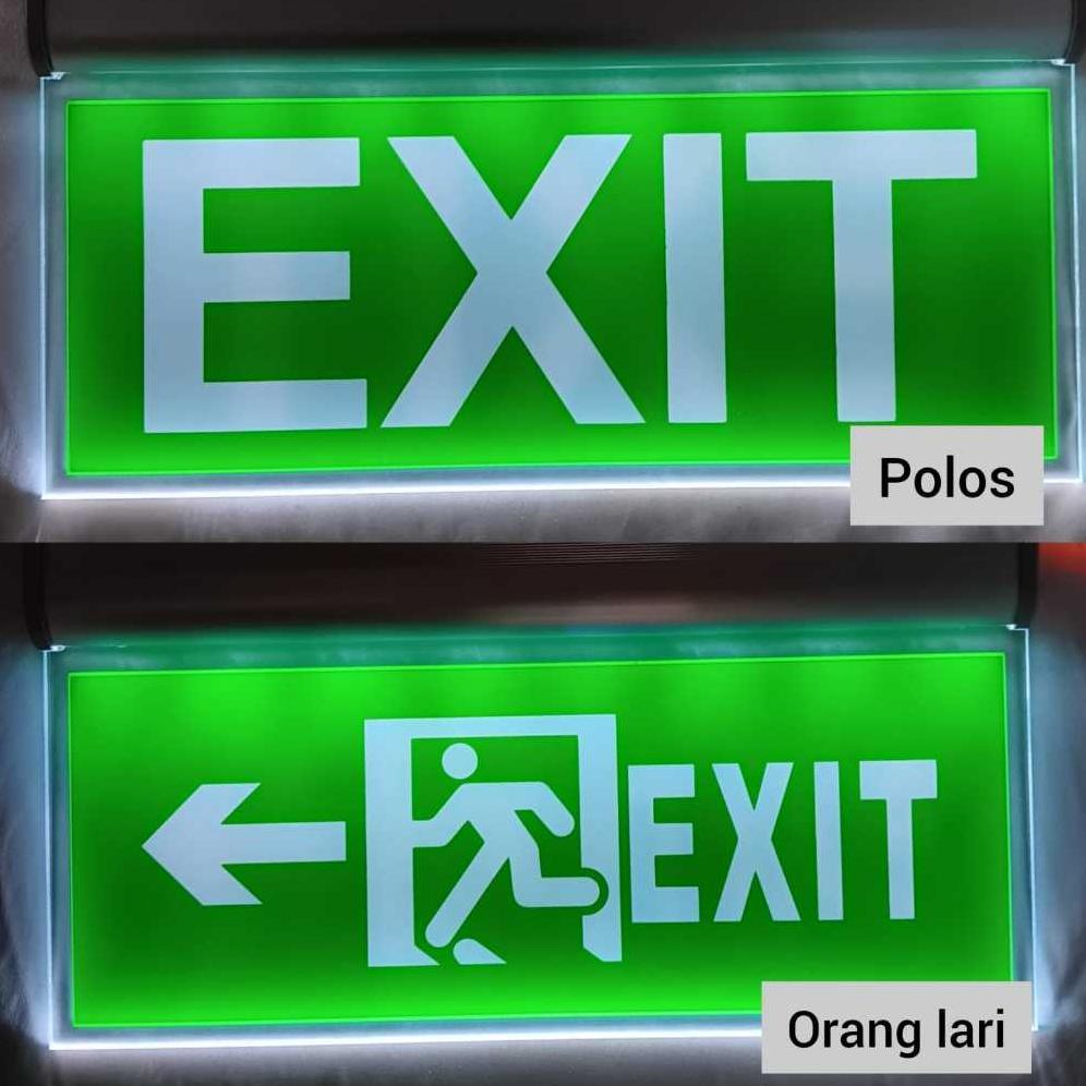 Jual Lampu Emergency Exit Acrilic LED/Lampu Darurat EXIT LED | Shopee ...