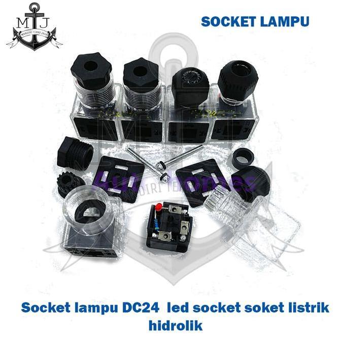 Jual SOCKET LAMPU DC24/LED SOCKET SOKET LISTRIK HIDROLIK | Shopee Indonesia