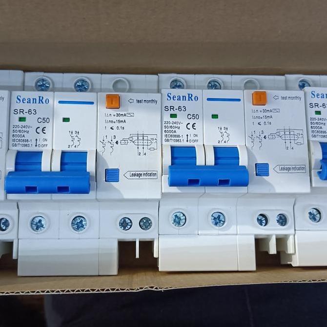 Jual Spesial Rcbo 2Pin Pengaman Arus Bocor Rcbo Mcb Ac 25A 32A 40A 50A ...