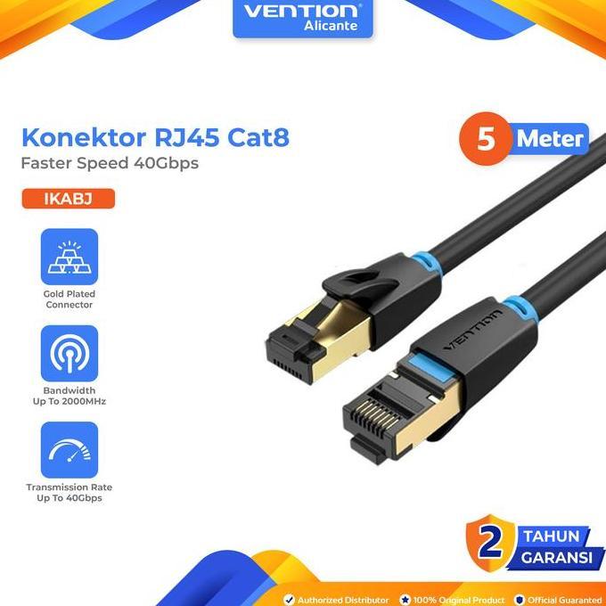 Jual HARGA DISC - Vention Kabel Lan RJ45 Cat 8 Cat.8 Gigabit 40Gbps ...