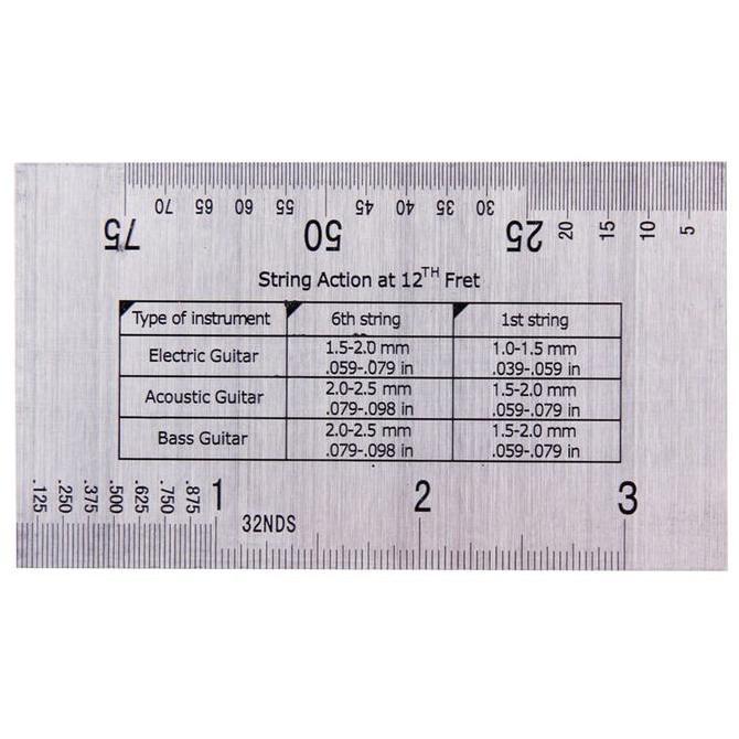 Jual Gongging- Fritz Ruler Alat Ukur Senar Gitar Penggaris String Besi ...