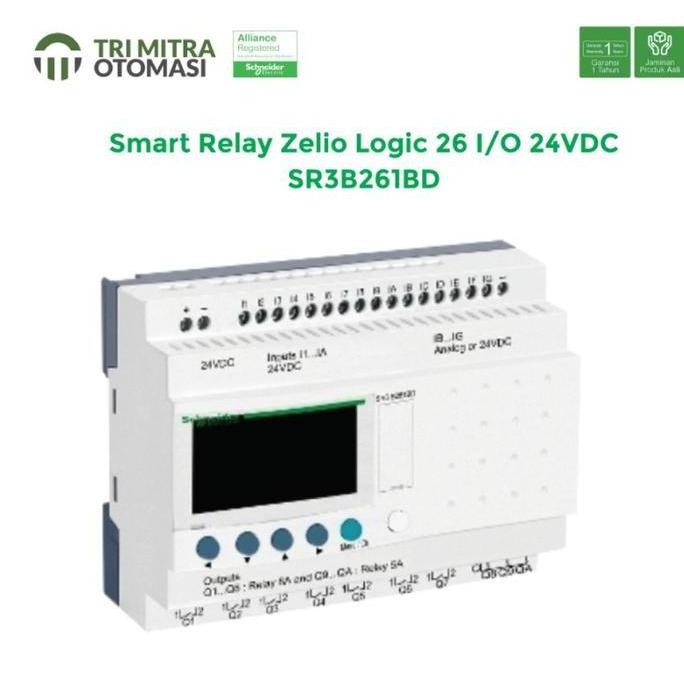 Jual Promo Schneider Smart Relay Zelio Logic 26 I/O 24VDC - SR3B261BD ...
