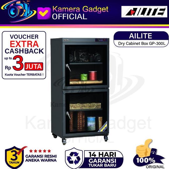 Jual Ailite Dry Cabinet Dry Box Gp-300L Gp 300L 300 Liter Resmi Best ...