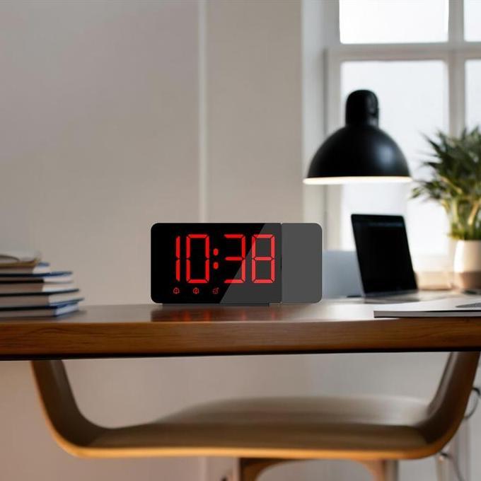 Jual Azko Forhom Jam Meja Led Digital Proyektor - Merah Desk Clock ...