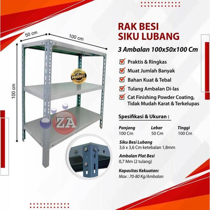 Jual PROMO DISKON - Rak Besi Siku lubang 3 susun meja Rak Aquarium ...