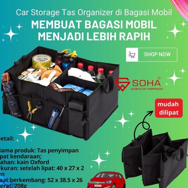 Jual Am58 Tas Organizer Bagasi Mobil Storage Simpan Banyak Barang ...