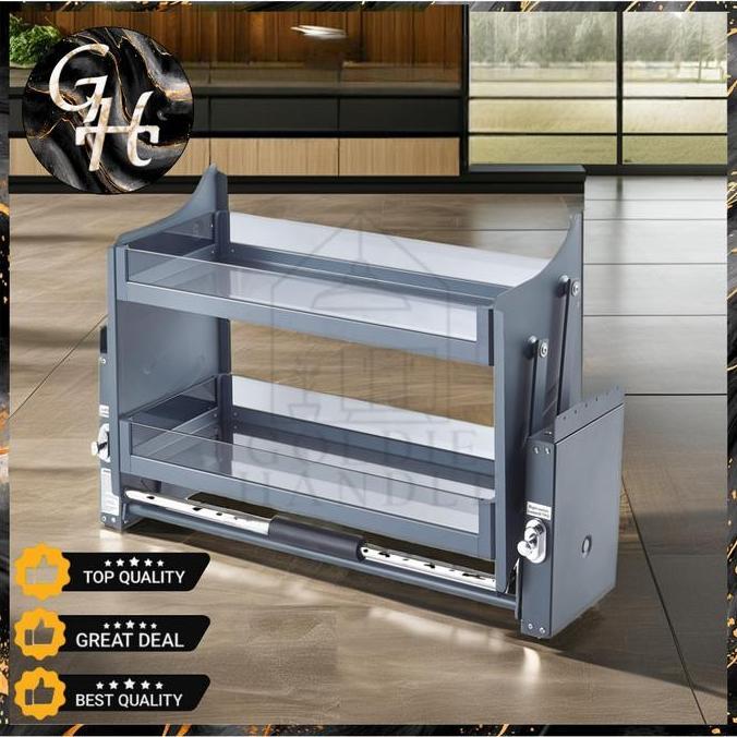 Jual RAK SERBAGUNA PULL DOWN KABINET LEMARI ATAS DAPUR BUMBU KERANJANG ...