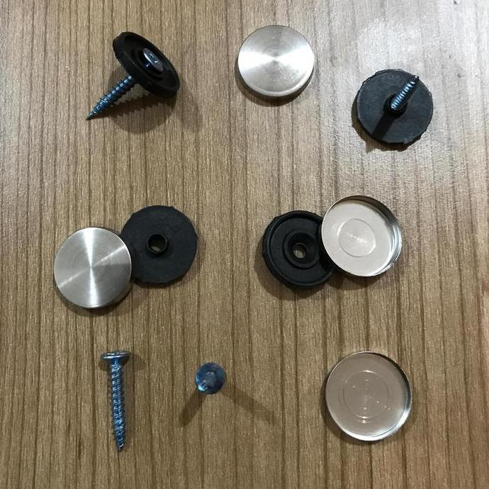Jual Stainless Mirror Screw Kepala Rata Bulat 25 Mm Screw Flat Cap ...