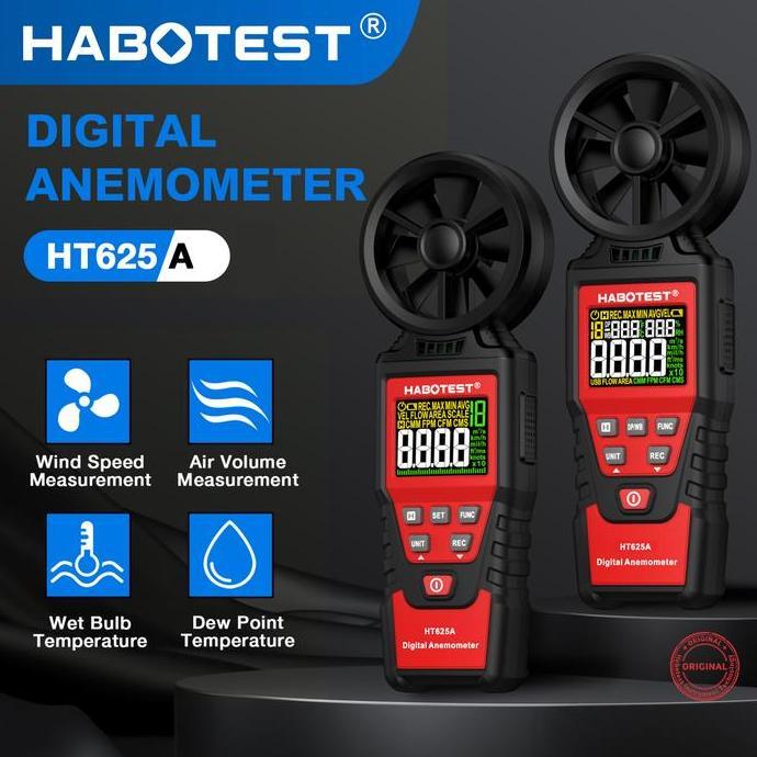 Jual HABOTEST HT625A Digital Anemometer Alat Pengukur Kecepatan Angin ...