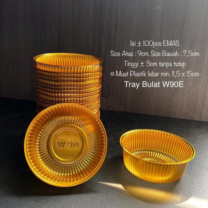 Jual Tray Bulat Mika Kue Bulan Mooncake 125Gr Tempat Pudding 1 Pack Isi ...