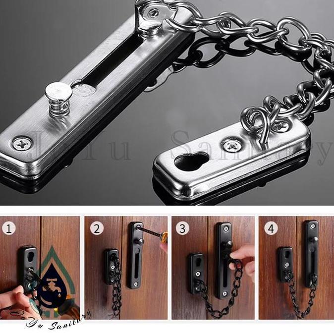Jual Rantai Pintu Stainless Onassis 908- Door Chain Pengunci door lock ...