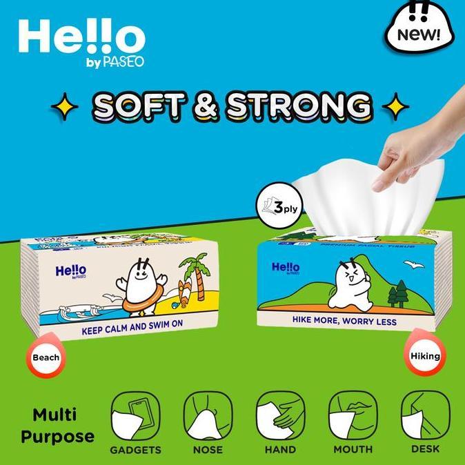 Jual Clrx- Paseo Hello Premium Facial Soft Pack Tissue / Tisu Wajah 3 ...