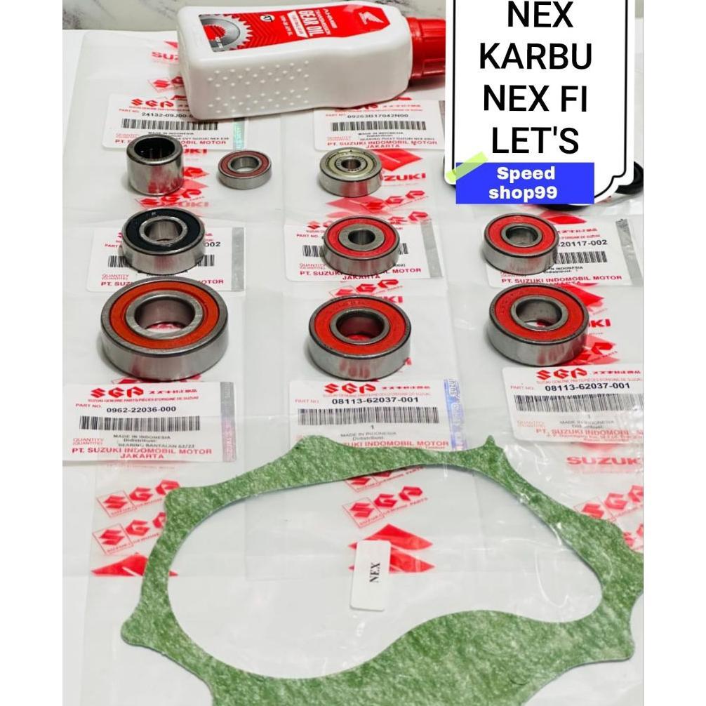Jual Paket bearing rasio 10 Aitem Suzuki Nex Karbu Nex Fi pertama ...