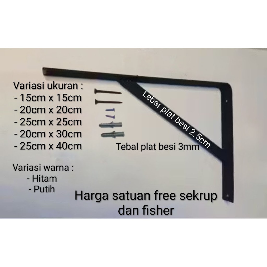 Jual Siku Penyangga Rak Ambalan Dinding Bracket Siku Rak Dinding ...