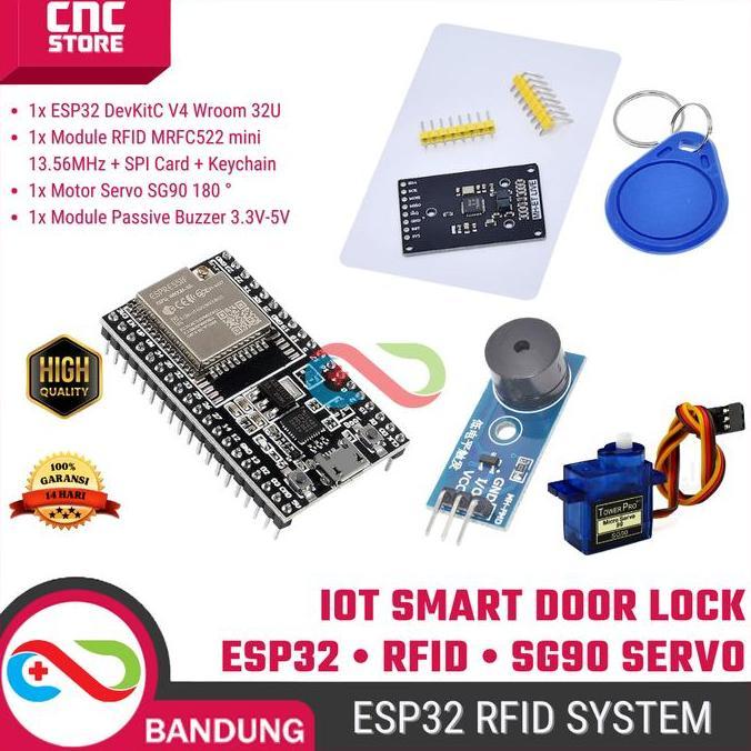 Jual IoT Smart Door Lock ESP32 Kunci Pintu Pintar RFID + Servo SG90 ...