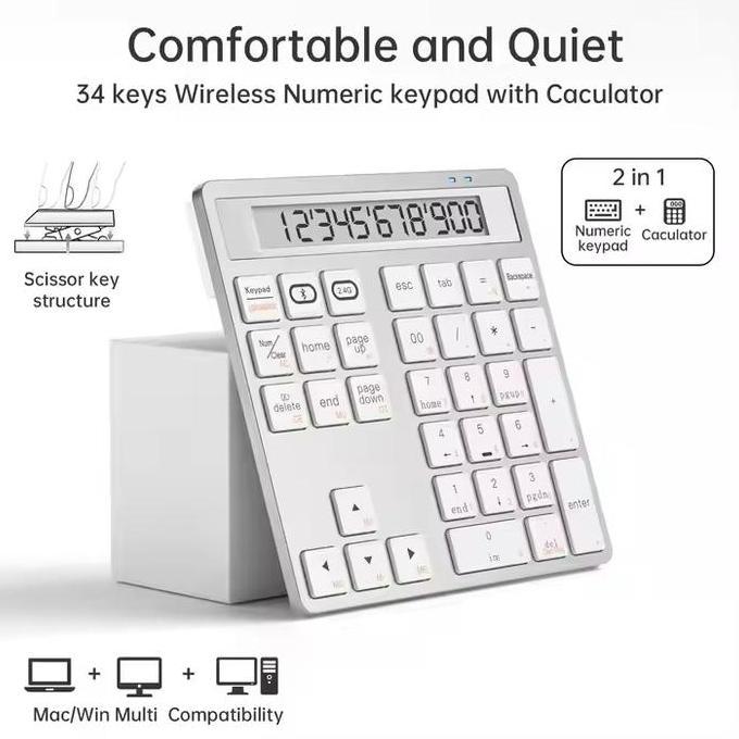 Jual Numeric Wireless Keypad Keyboard Numeric Semi Mechanic High ...