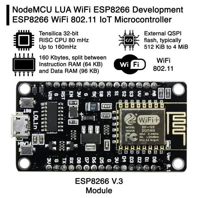 Jual NodeMCU Lolin Lua WIFI V3 4MB 32MBits CH340 Wireless Module ...