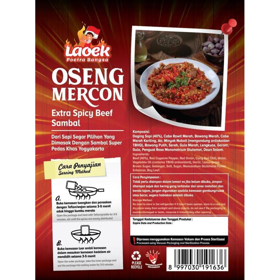 Jual Foodx- Oseng Mercon Pedas Spicy Makanan Lauk Siap Saji 1 Pack Food ...