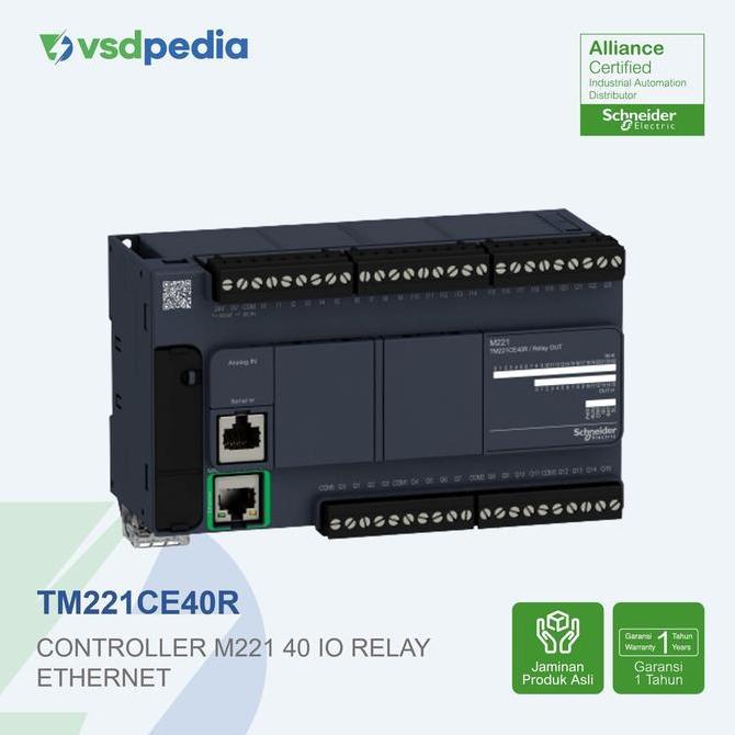 Jual SCHNEIDER PLC MODICON PROGRAMMABLE LOGIC CONTROLLER M221 40 I/O ...