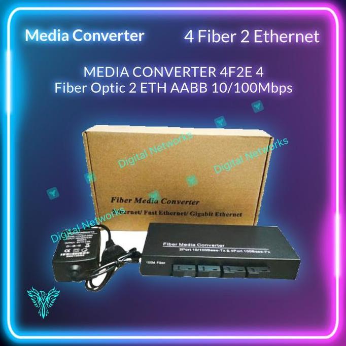 Jual NEW Converter FO 4FO 2eth Media Converter 4F2E AABB 10/100Mbps ...