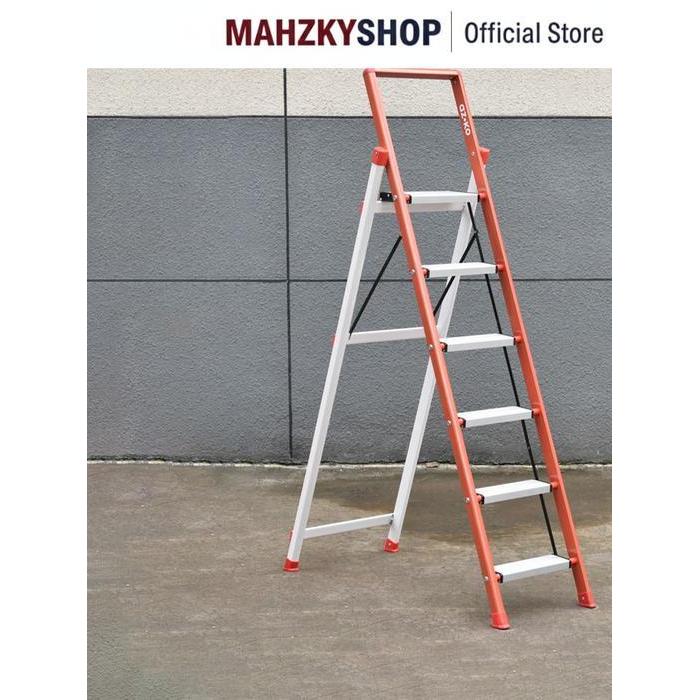 Jual 1.6 mtr Tangga Lipat Aluminium & Steel 6 Step Saving Save - Merah ...