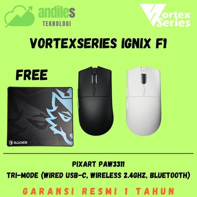 Jual Vortexseries IGNIX F1 Wireless 3 in 1 Ultralight Gaming Mouse ...