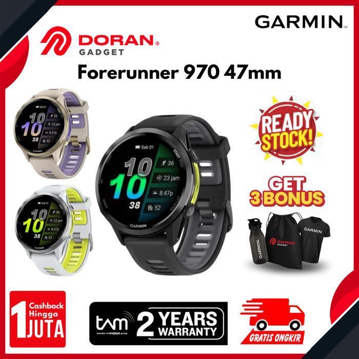 Jual Garmin Smartwatch Forerunner 970 Gps Music Wifi Jam Tangan Amoled ...