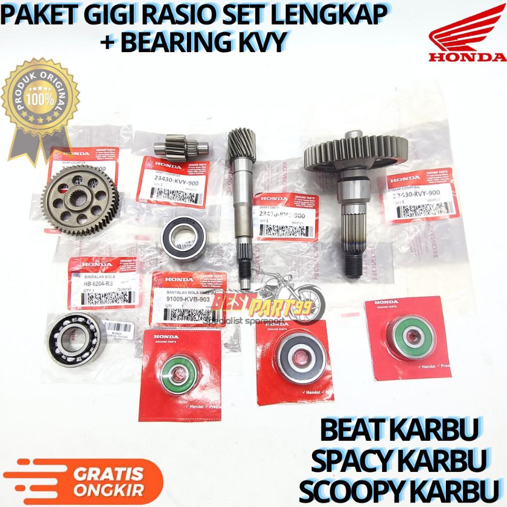 Jual Paket gigi rasio set lengkap + bearing KVY honda BEAT SPACY SCOOPY ...