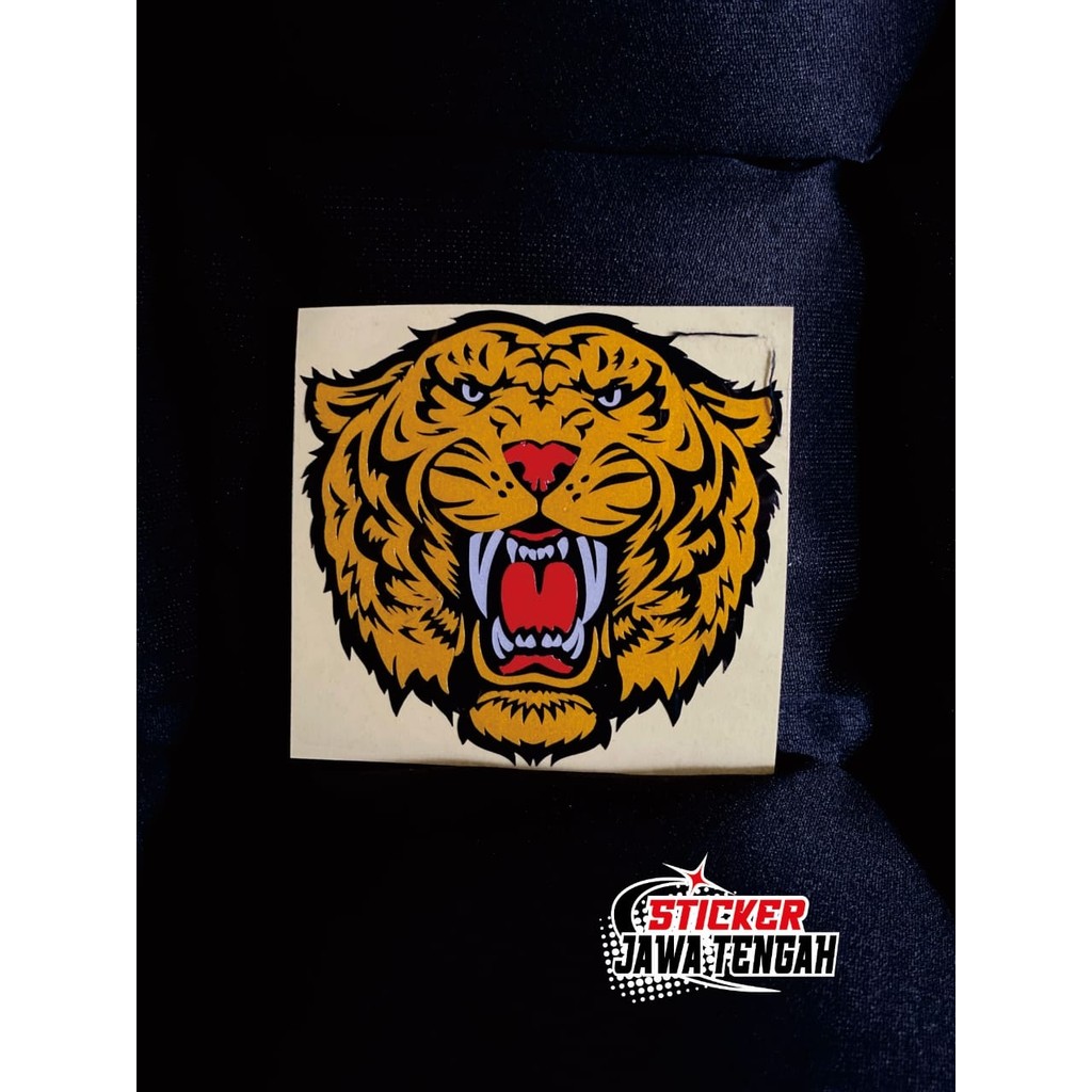 Jual Stiker Cutting Harimau Kuning Ukuran 7,5 x 7 CM Sticker Cutting ...