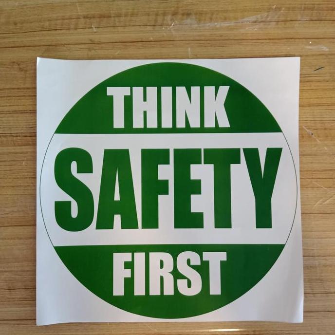 Jual STIKER K3 RAMBU SAFETY UK 20X20CM THINK SAFETY FIRST murah ...