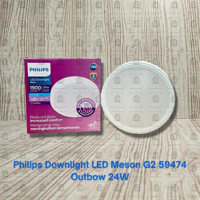 Jual Lampu Philips Meson Downlight Plafon LED 59474 200 24W Outbow ...