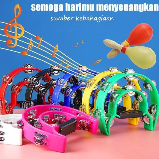 Jual harbunarshop - alat musik tamborin kecrekan double ring tamborine ...