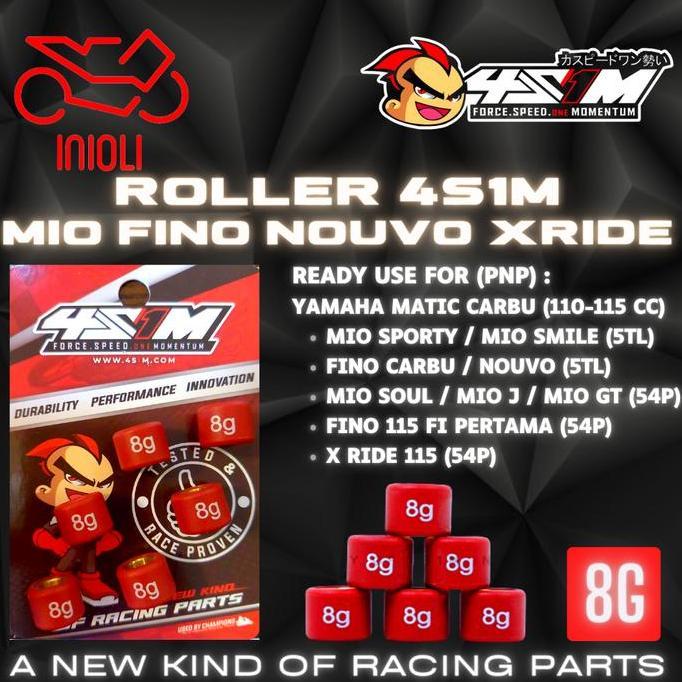 Jual Roller 4S1M 8 Gram Old Mio Nouvo Xride 115 Fino Mio Soul Mio J Mio ...