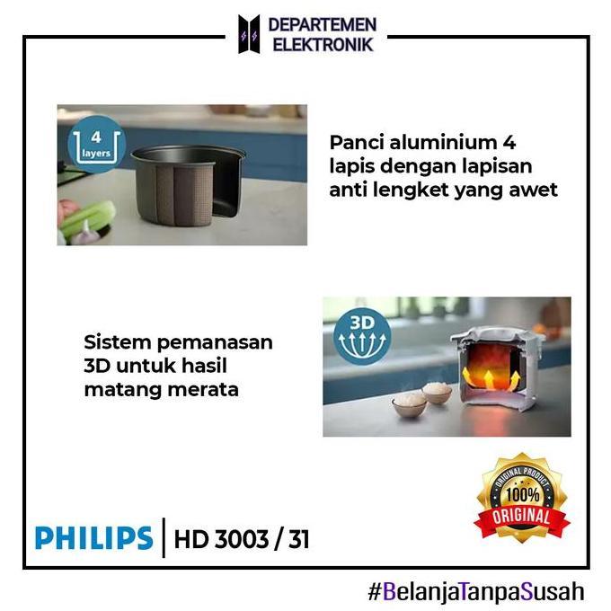 Jual Ready Philips Hd3003-31 Rice Cooker 1.8 Liter - Garansi Resmi ...