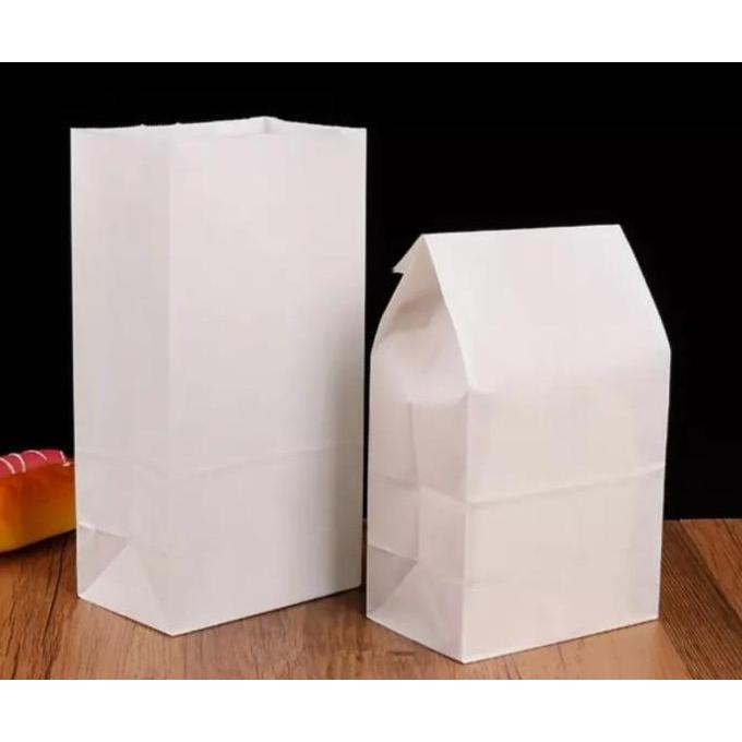 Jual PAPER BAG - SOS BAG #12 - WHITE KRAFT -KANTONG KERTAS ROTI ...