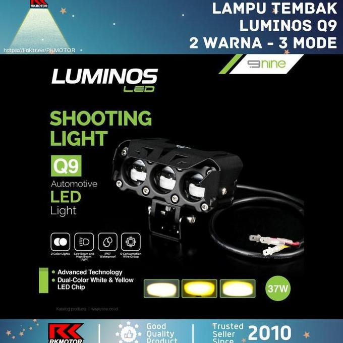 Jual Lampu Tembak Sql Luminos Q9 Led D2 3 Mata - 2 Warna 3 Mode - High ...