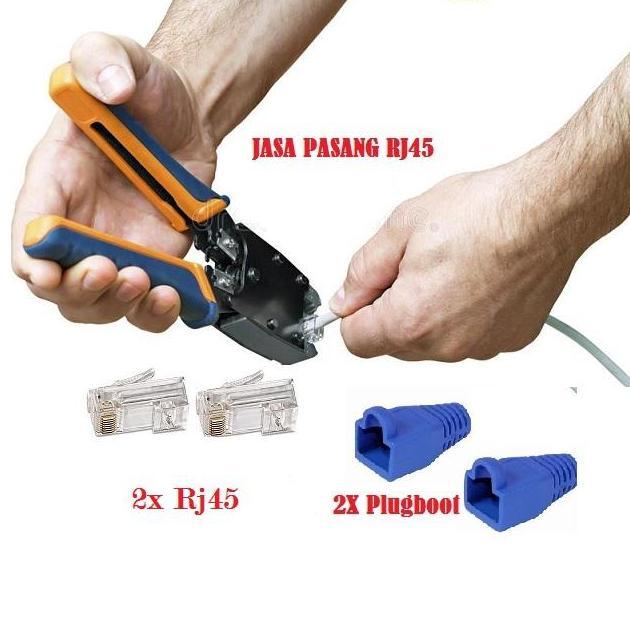 Jual Jasa Pasang RJ45 Cat5 termasuk RJ45 dan Plugboot | Shopee Indonesia