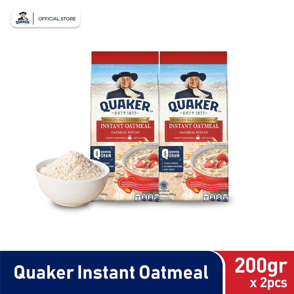Jual Quaker Instant Oatmeal 2 x 200 gr | Shopee Indonesia