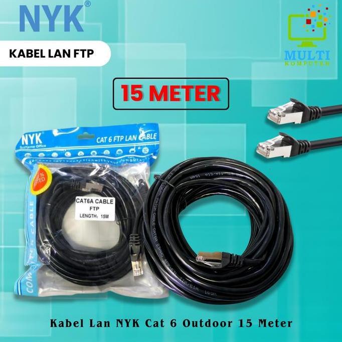 Jual KABEL INTERNET KABEL LAN KABEL FTP CAT 6 15 meter dengan RJ45 ...