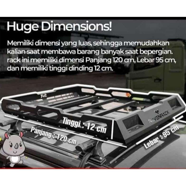 Jual FREE ONGKIR ROOFRACK RAVENRACK RAK ATAS MOBIL RAVENRACK UNIVERSAL ...