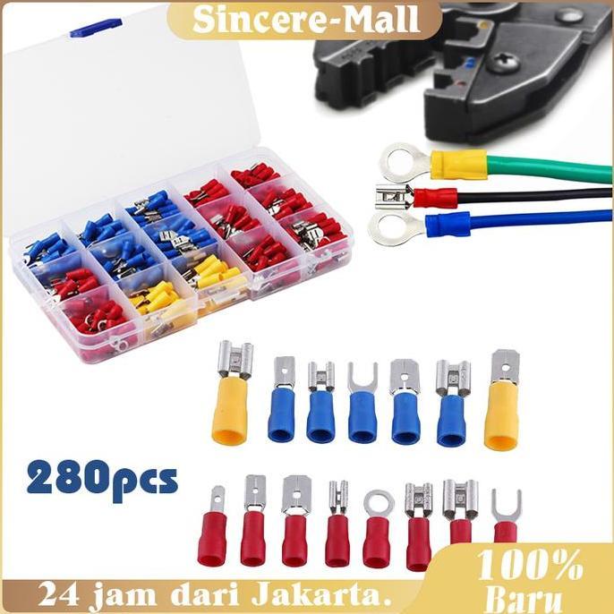Jual EZESJIT 280Pcs Skun Konektor Kabel / Crimp Screw Terminals / Untuk ...