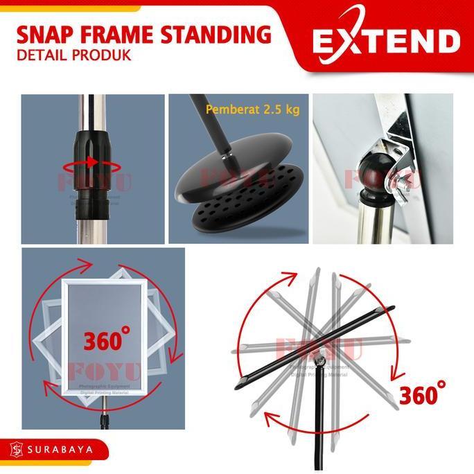 Jual Extend Stand Display Banner TS Promosi Poster Snapframe Telescopic ...
