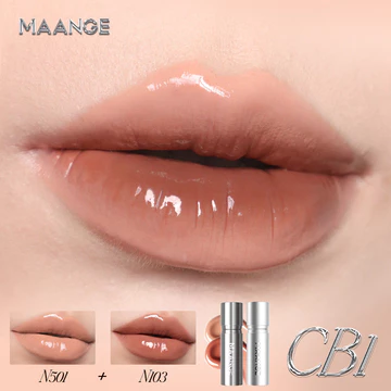 Duo Set Lip Tint Satin Glow 9 Warna Liptint Crystal Glazy Tint Tahan Lama 24H MG CL02