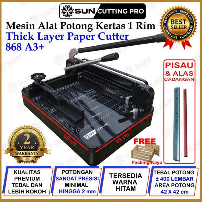 Jual Mesin Pemotong Kertas 1 rim A3 / A3+ 868 - Thick Layer Paper ...